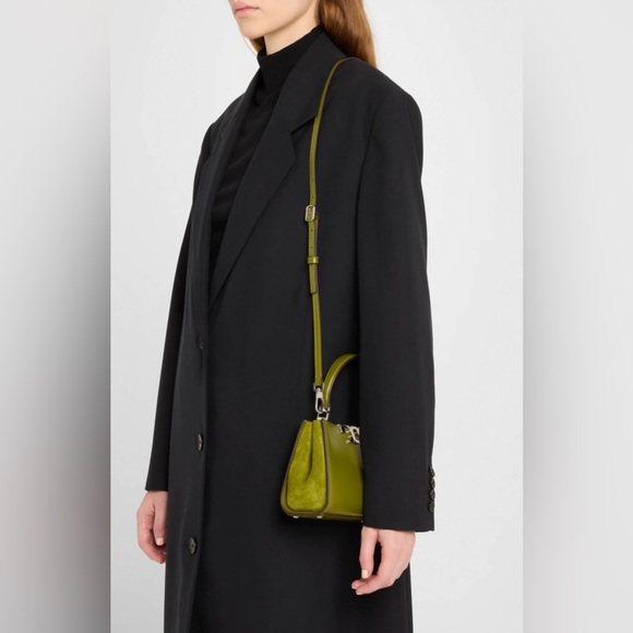 **NWT**Tory Burch Eleanor Mini Leather & Suede Satchel Bag - Picture 3 of 8